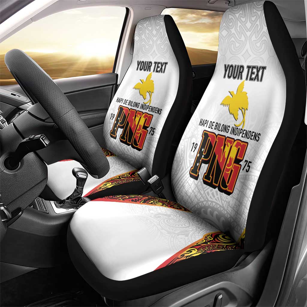Personalized Papua New Guinea Car Seat Cover Hapi De bilong Indipendens PNG