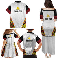 Personalized Papua New Guinea Family Matching Puletasi and Hawaiian Shirt Hapi De bilong Indipendens PNG