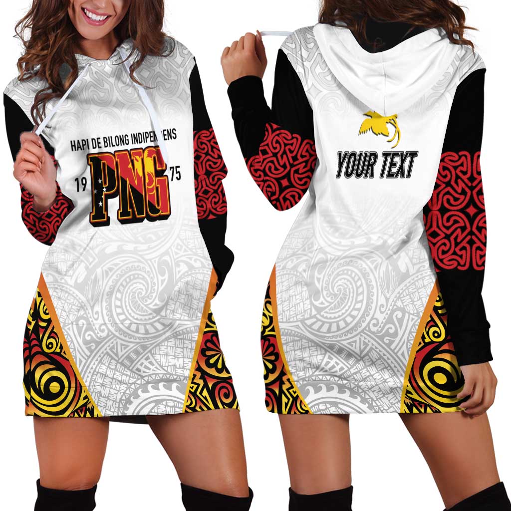 Personalized Papua New Guinea Hoodie Dress Hapi De bilong Indipendens PNG