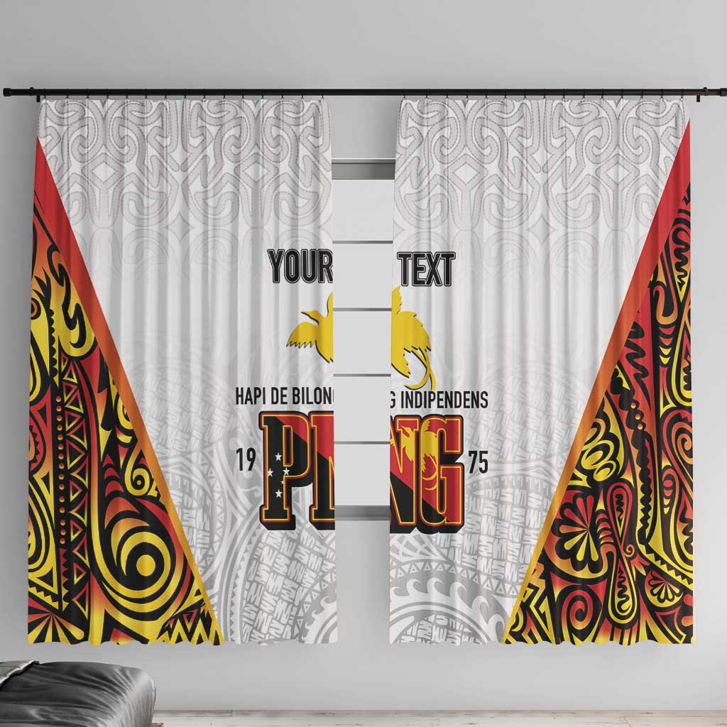 Personalized Papua New Guinea Window Curtain Hapi De bilong Indipendens PNG