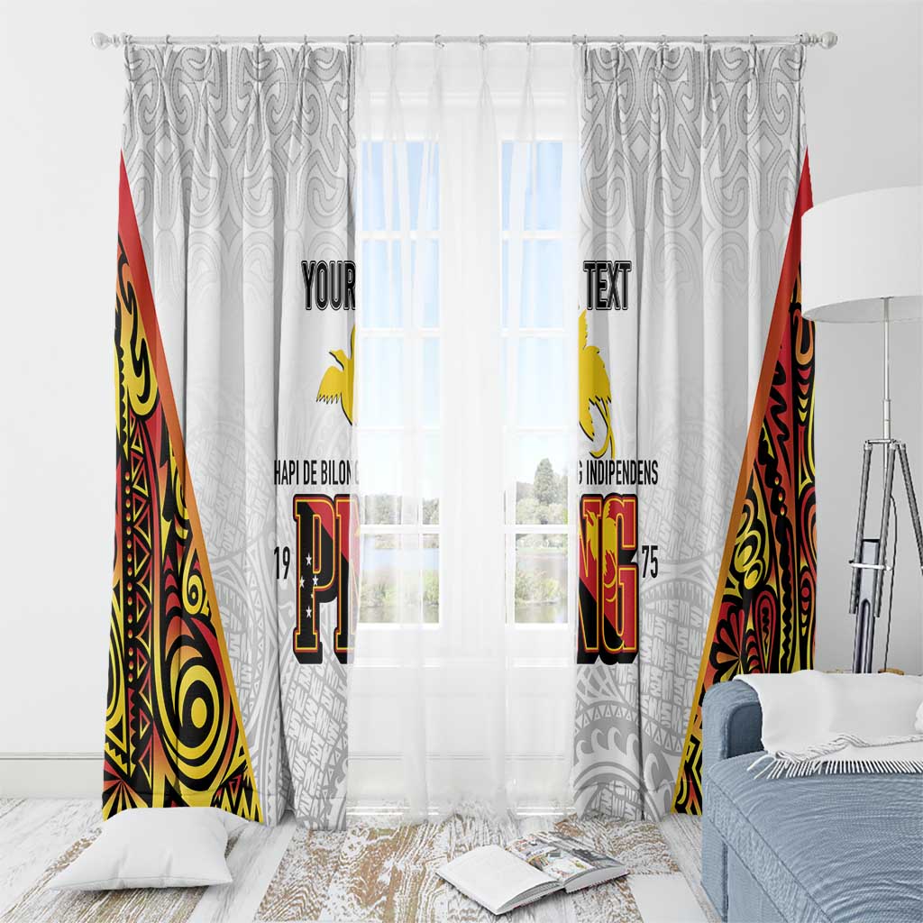 Personalized Papua New Guinea Window Curtain Hapi De bilong Indipendens PNG