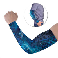 Aotearoa Taniko Matariki Arm Sleeves Cosmic Blue