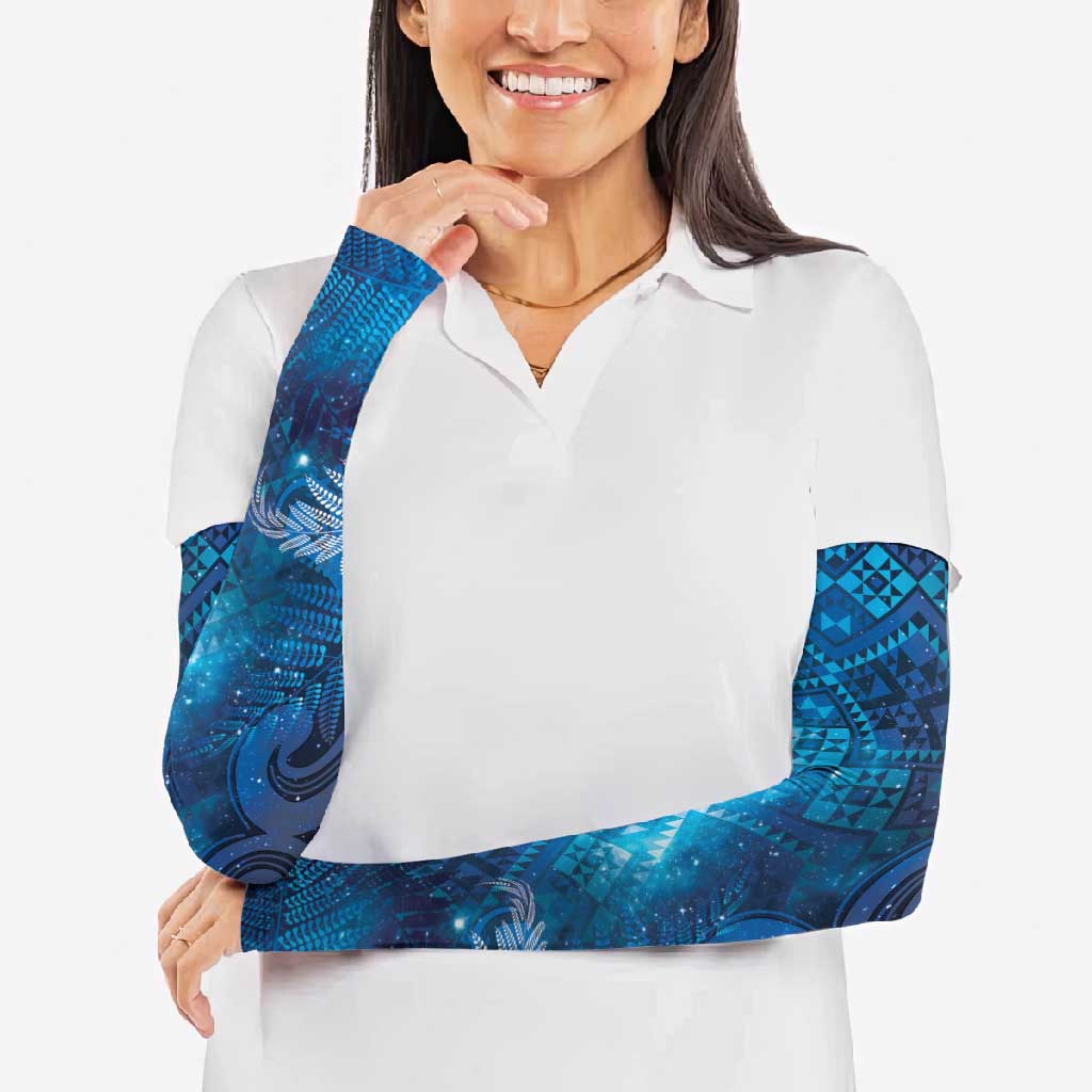 Aotearoa Taniko Matariki Arm Sleeves Cosmic Blue