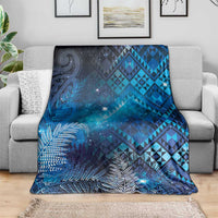 Aotearoa Taniko Matariki Blanket Cosmic Blue