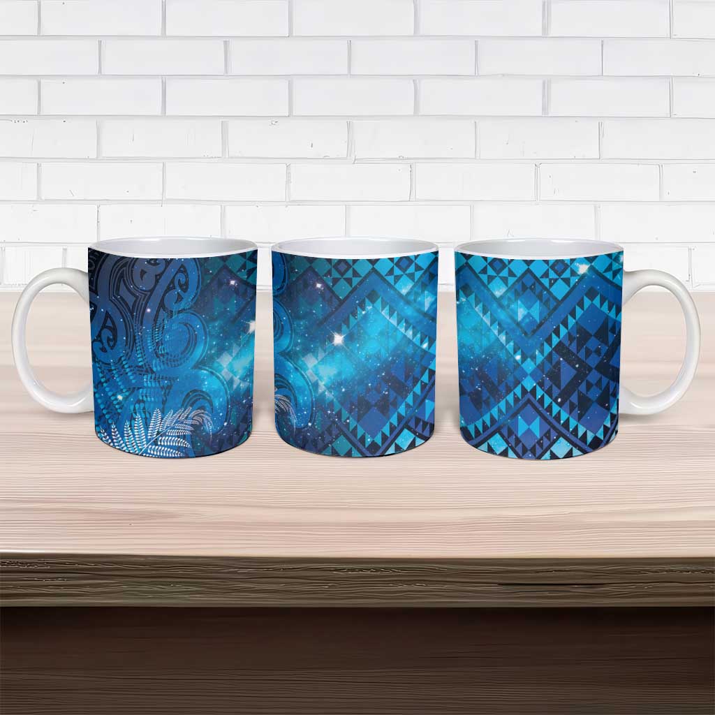 Aotearoa Taniko Matariki Ceramic Mug Cosmic Blue