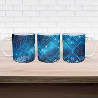 Aotearoa Taniko Matariki Ceramic Mug Cosmic Blue