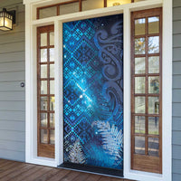Aotearoa Taniko Matariki Door Cover Cosmic Blue