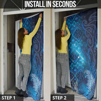 Aotearoa Taniko Matariki Door Cover Cosmic Blue