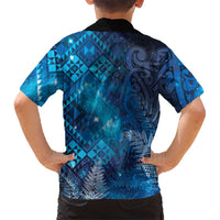 Aotearoa Taniko Matariki Kid Hawaiian Shirt Cosmic Blue