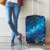 Aotearoa Taniko Matariki Luggage Cover Cosmic Blue