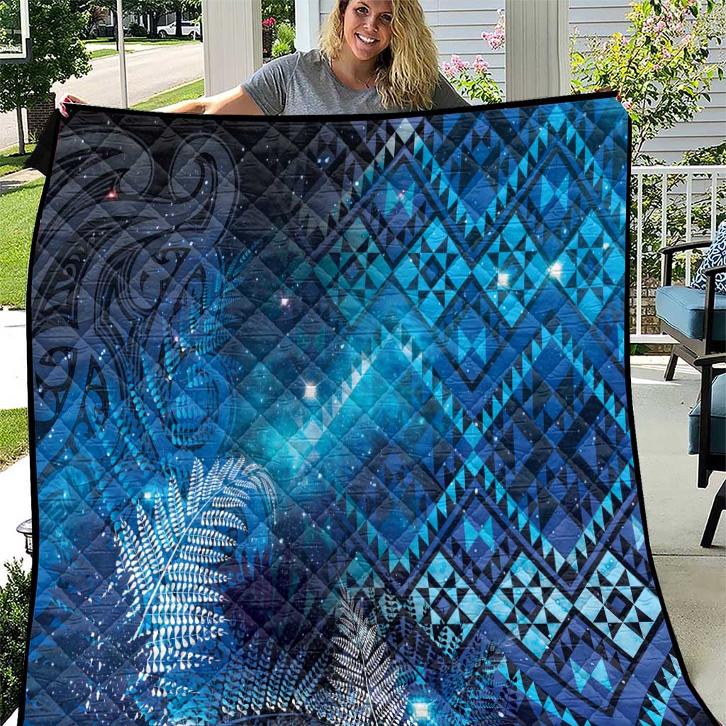 Aotearoa Taniko Matariki Quilt Cosmic Blue