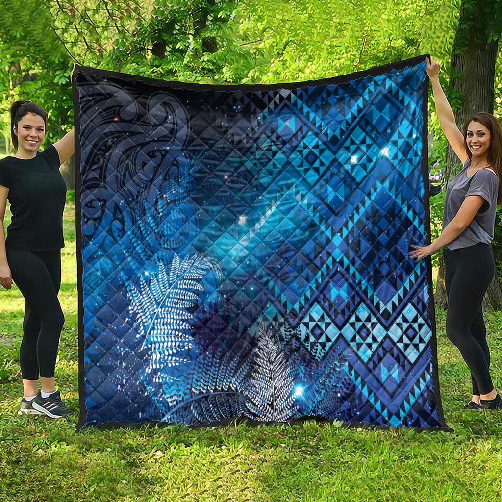 Aotearoa Taniko Matariki Quilt Cosmic Blue