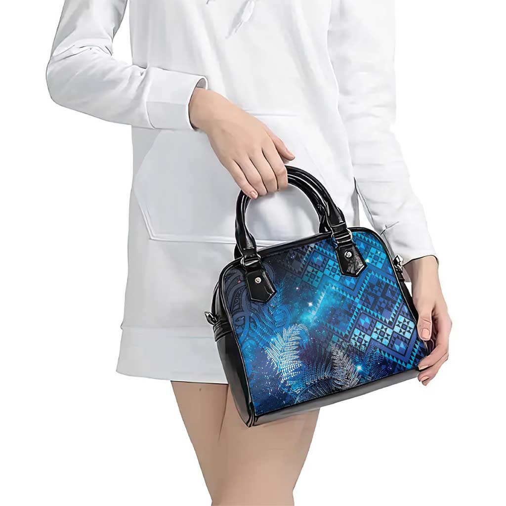 Aotearoa Taniko Matariki Shoulder Handbag Cosmic Blue