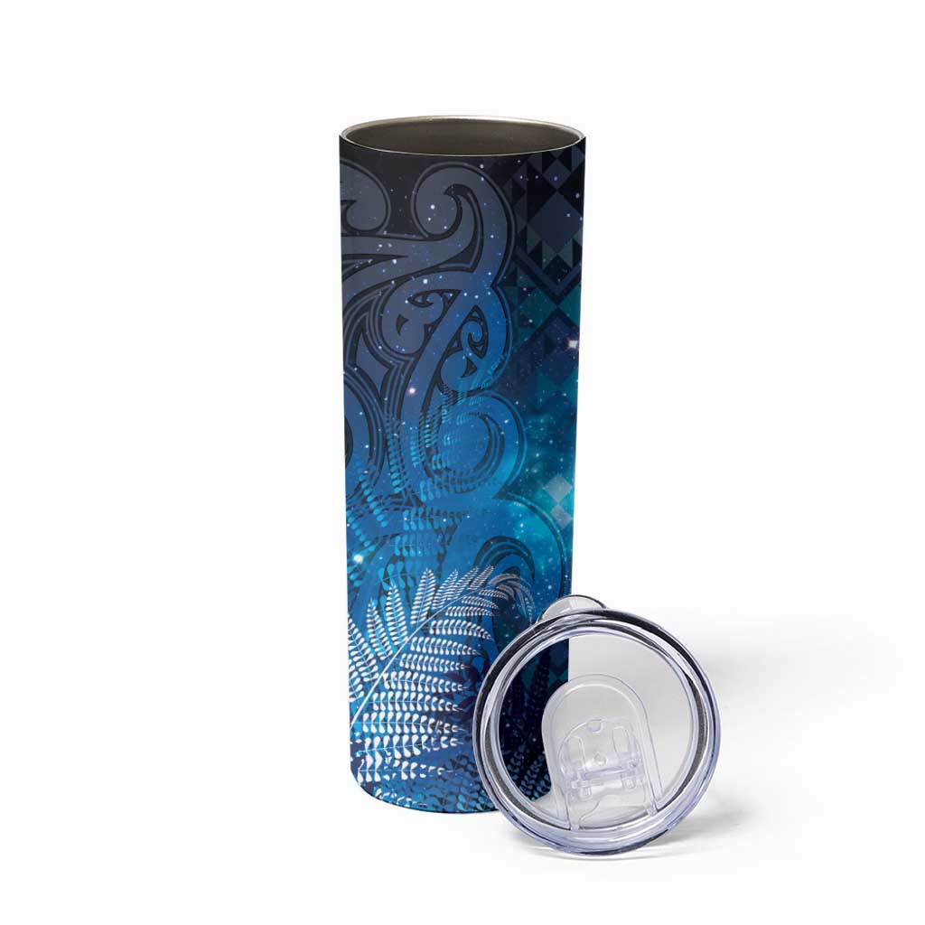 Aotearoa Taniko Matariki Skinny Tumbler Cosmic Blue