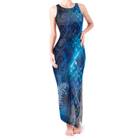 Aotearoa Taniko Matariki Tank Maxi Dress Cosmic Blue