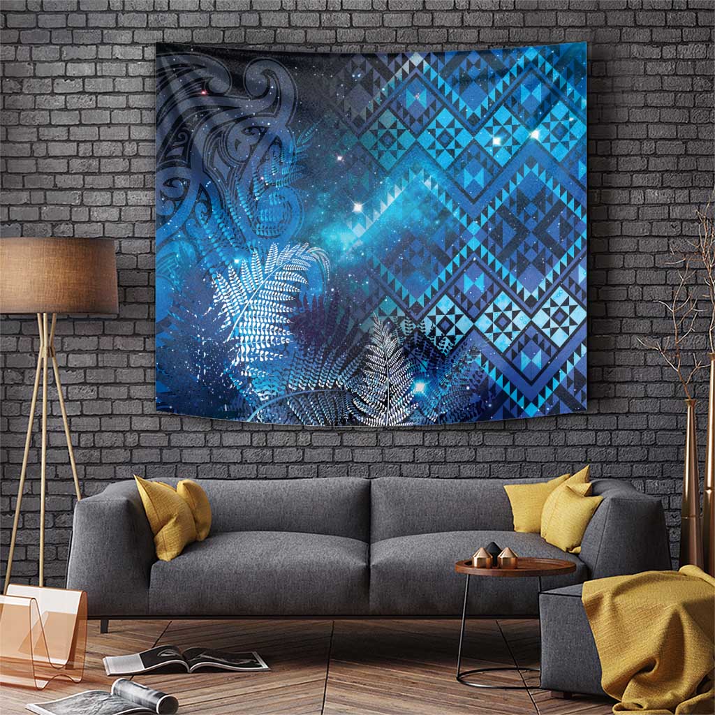 Aotearoa Taniko Matariki Tapestry Cosmic Blue
