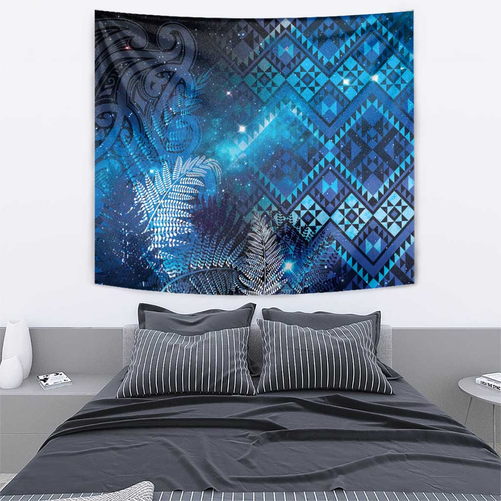Aotearoa Taniko Matariki Tapestry Cosmic Blue