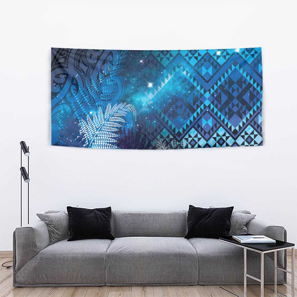 Aotearoa Taniko Matariki Tapestry Cosmic Blue