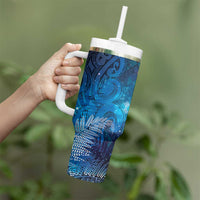 Aotearoa Taniko Matariki Tumbler With Handle Cosmic Blue