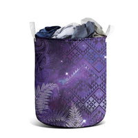 Aotearoa Taniko Matariki Laundry Basket Cosmic Violet