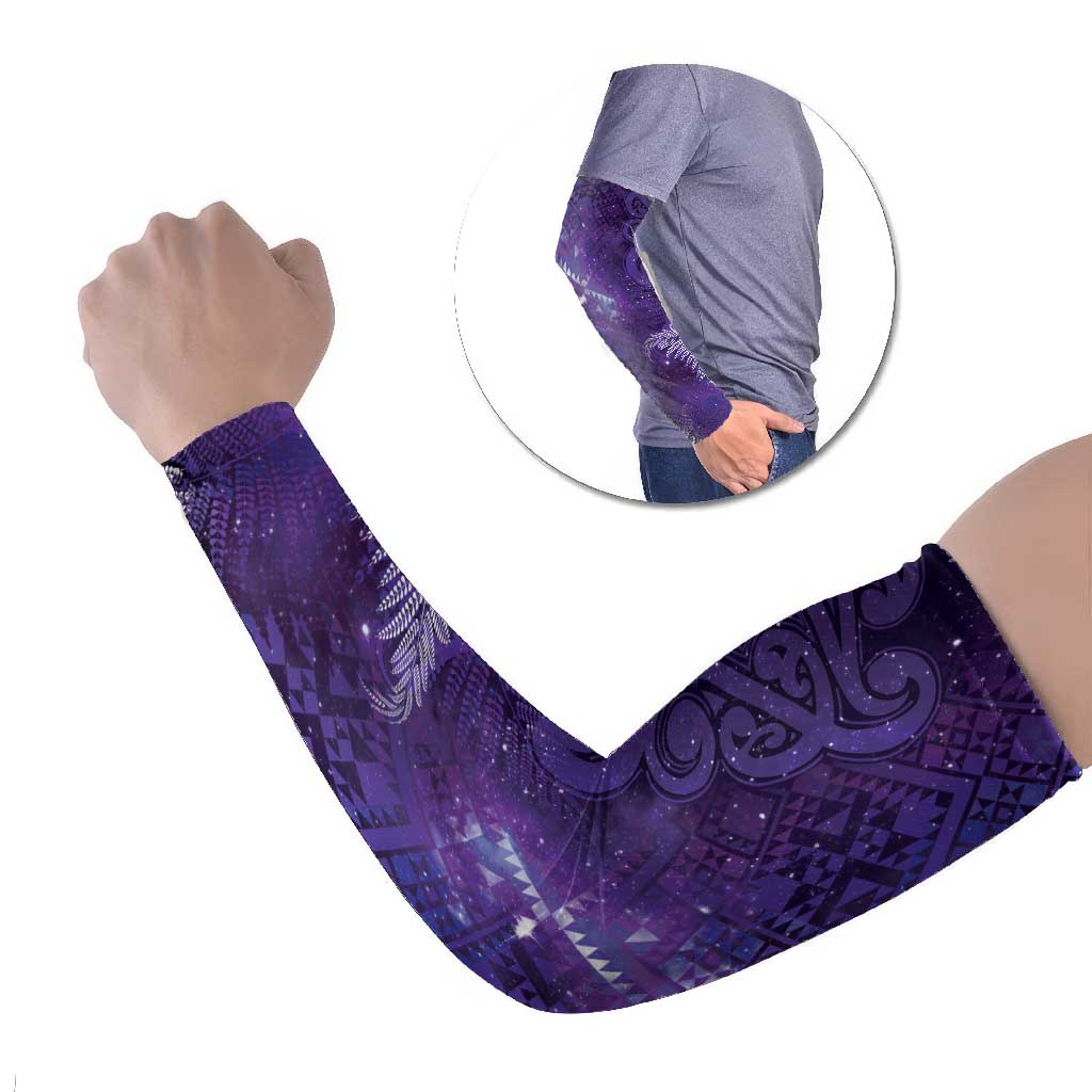 Aotearoa Taniko Matariki Arm Sleeves Cosmic Violet
