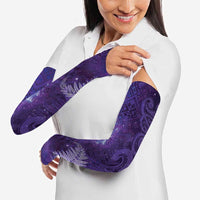 Aotearoa Taniko Matariki Arm Sleeves Cosmic Violet