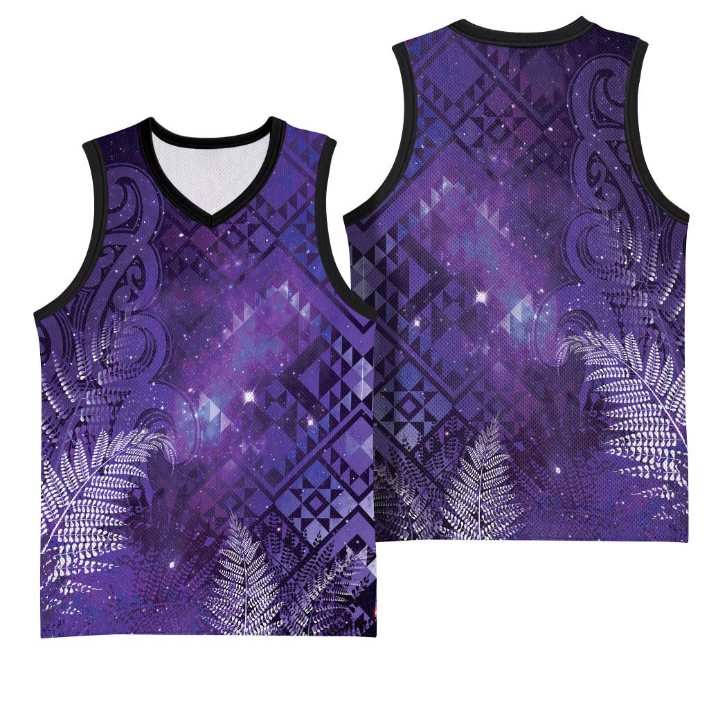 Aotearoa Taniko Matariki Basketball Jersey Cosmic Violet