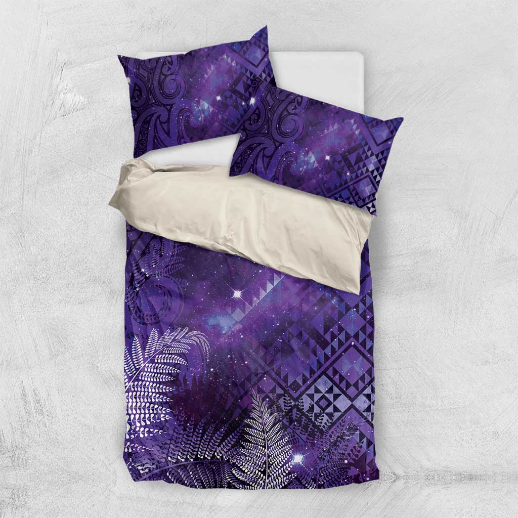 Aotearoa Taniko Matariki Bedding Set Cosmic Violet