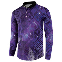 Aotearoa Taniko Matariki Button Sweatshirt Cosmic Violet