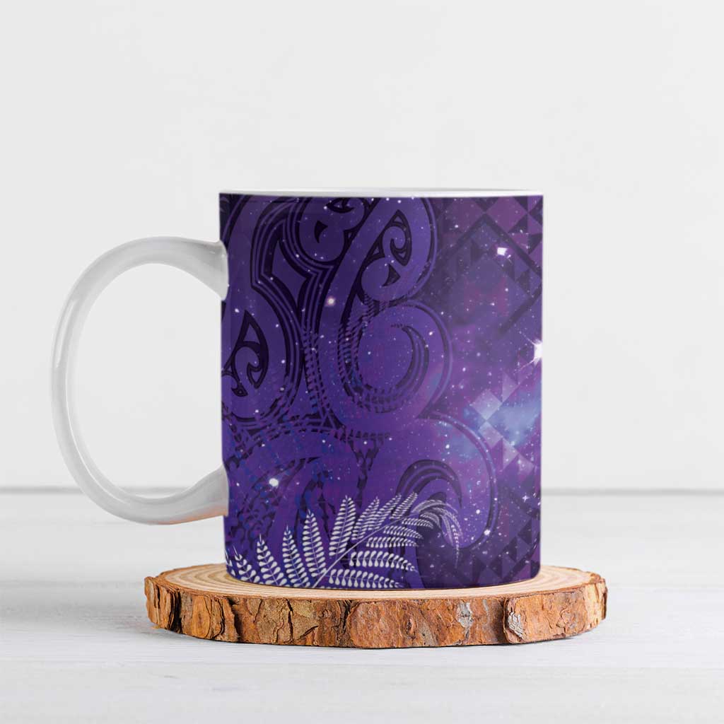 Aotearoa Taniko Matariki Ceramic Mug Cosmic Violet