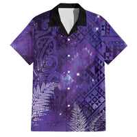 Aotearoa Taniko Matariki Family Matching Summer Maxi Dress and Hawaiian Shirt Cosmic Violet