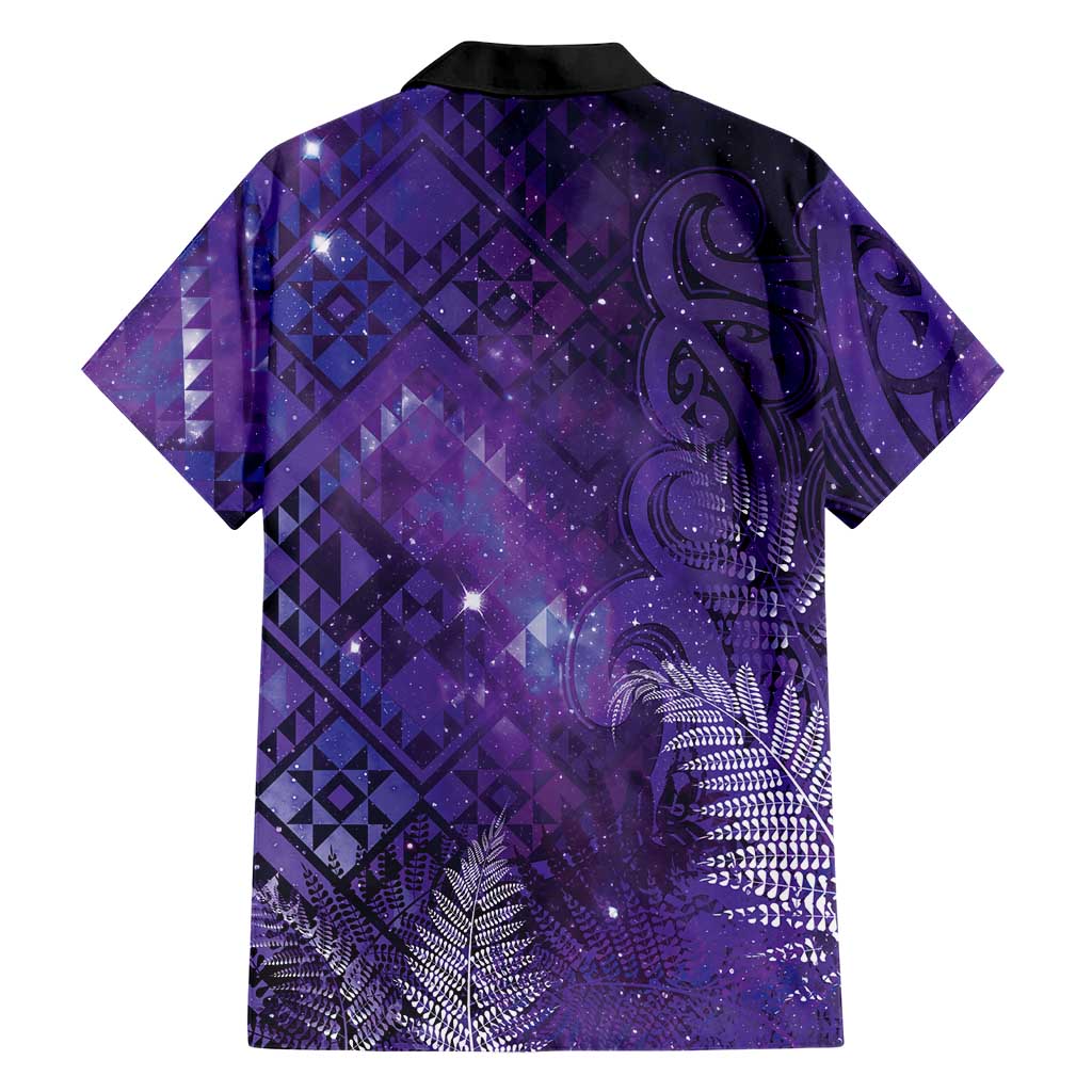 Aotearoa Taniko Matariki Family Matching Summer Maxi Dress and Hawaiian Shirt Cosmic Violet