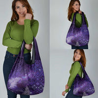 Aotearoa Taniko Matariki Grocery Bag Cosmic Violet