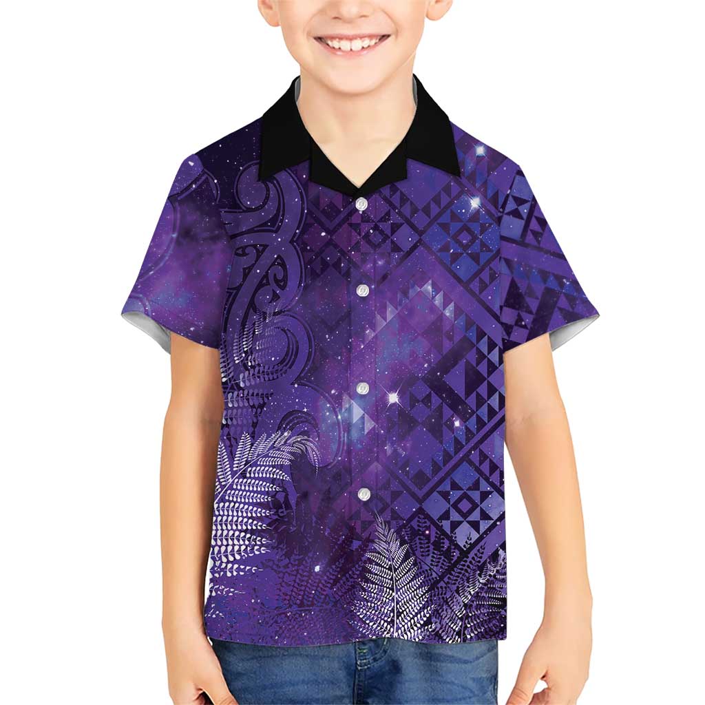 Aotearoa Taniko Matariki Hawaiian Shirt Cosmic Violet
