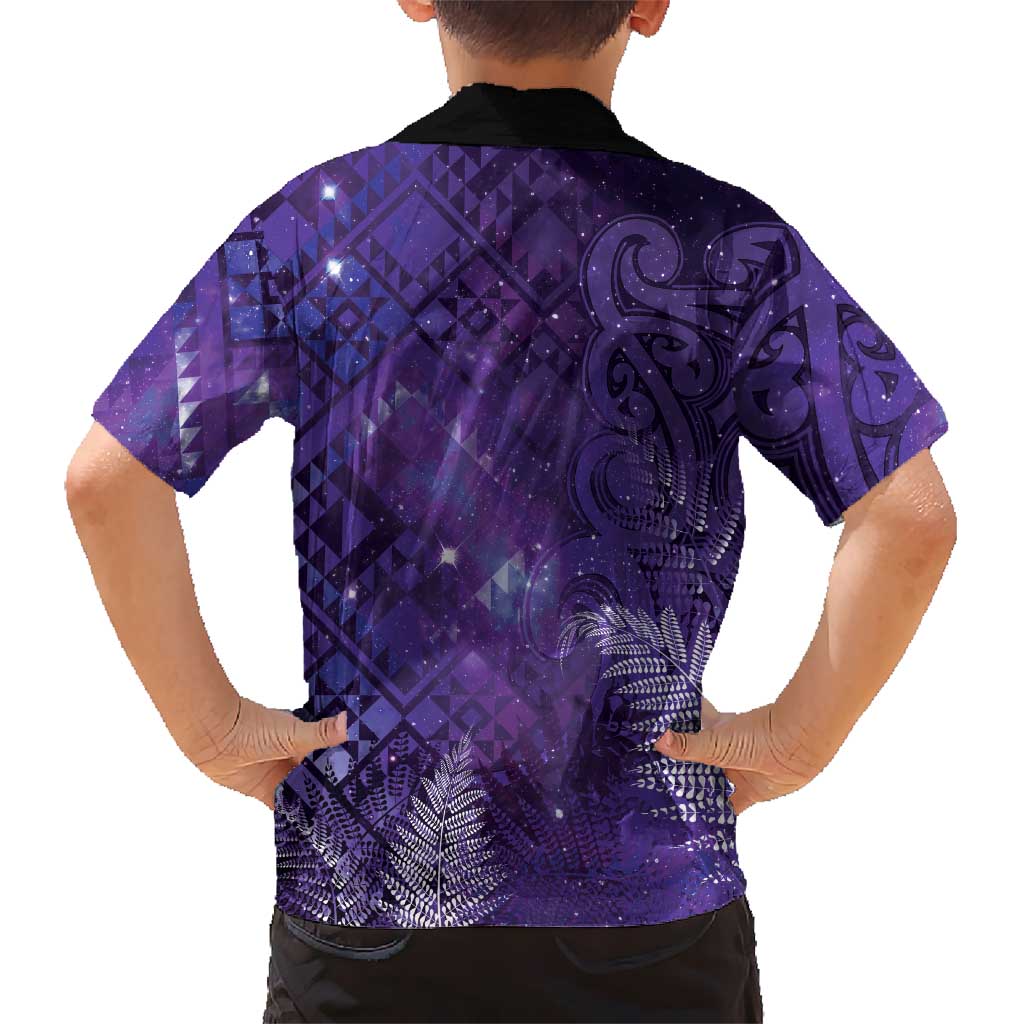 Aotearoa Taniko Matariki Hawaiian Shirt Cosmic Violet