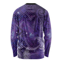 Aotearoa Taniko Matariki Long Sleeve Shirt Cosmic Violet