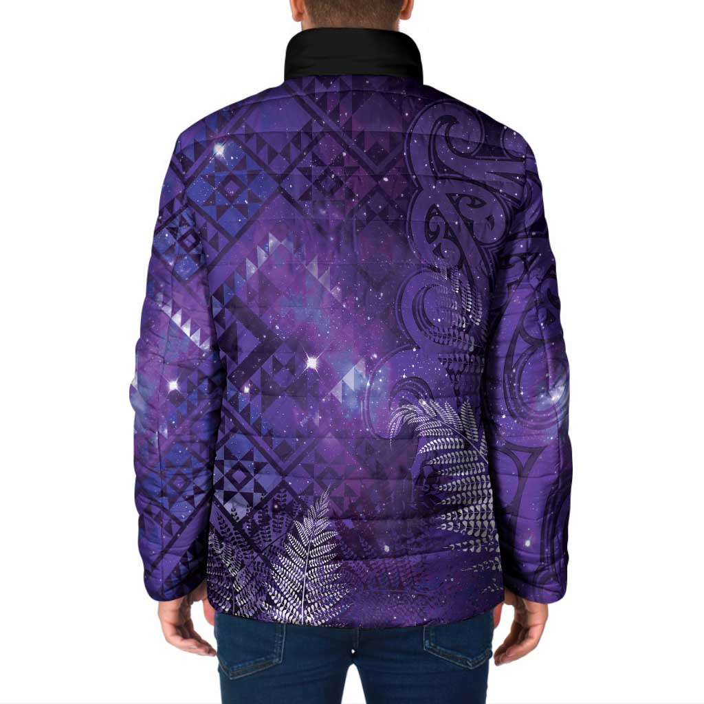 Aotearoa Taniko Matariki Padded Jacket Cosmic Violet