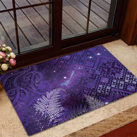Aotearoa Taniko Matariki Rubber Doormat Cosmic Violet
