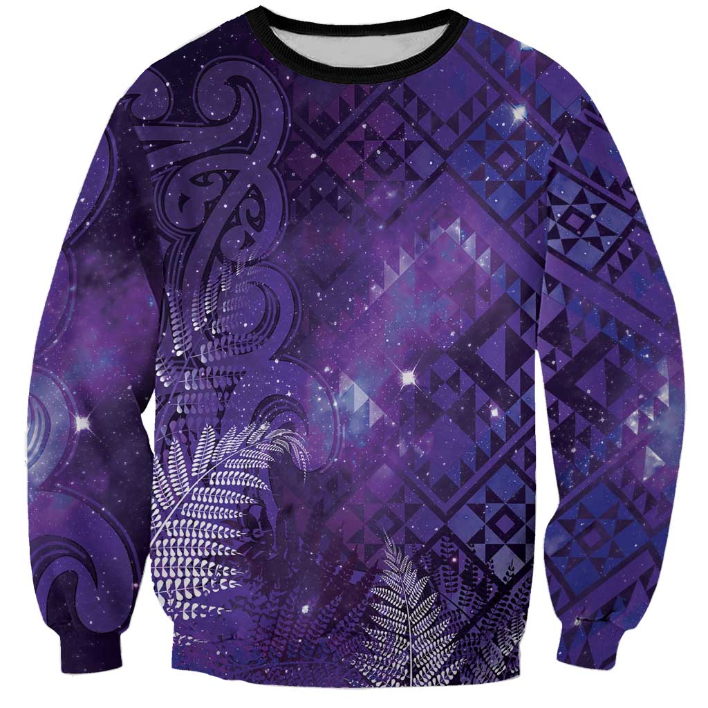 Aotearoa Taniko Matariki Sweatshirt Cosmic Violet