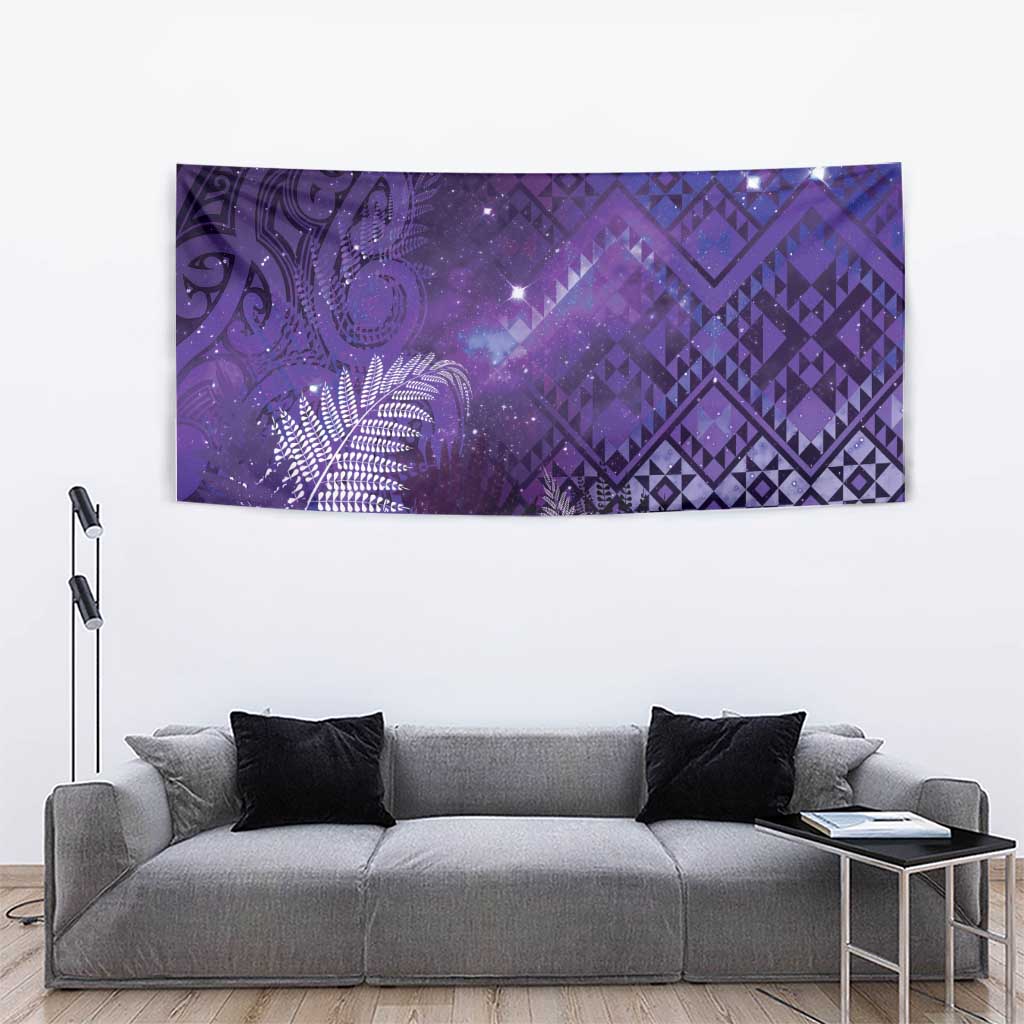 Aotearoa Taniko Matariki Tapestry Cosmic Violet