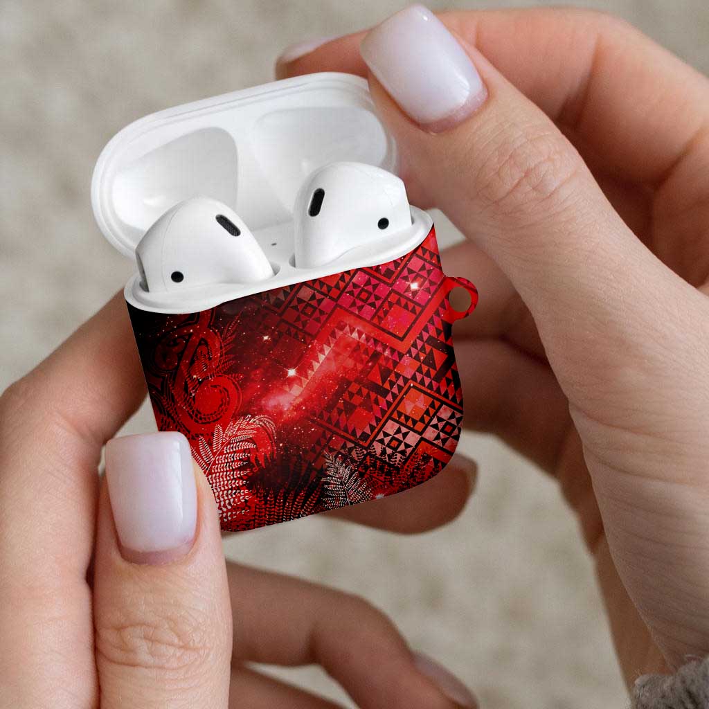 Aotearoa Taniko Matariki AirPods Case Cosmic Red