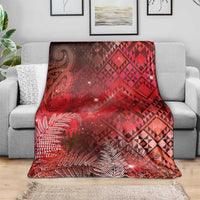 Aotearoa Taniko Matariki Blanket Cosmic Red
