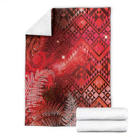 Aotearoa Taniko Matariki Blanket Cosmic Red