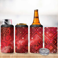 Aotearoa Taniko Matariki 4 in 1 Can Cooler Tumbler Cosmic Red