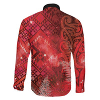 Aotearoa Taniko Matariki Family Matching Summer Maxi Dress and Hawaiian Shirt Cosmic Red