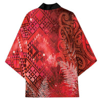 Aotearoa Taniko Matariki Kimono Cosmic Red