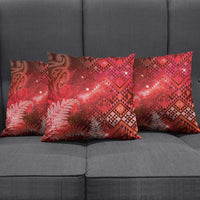 Aotearoa Taniko Matariki Pillow Cover Cosmic Red