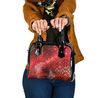 Aotearoa Taniko Matariki Shoulder Handbag Cosmic Red