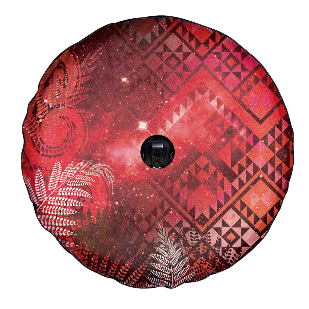 Aotearoa Taniko Matariki Spare Tire Cover Cosmic Red