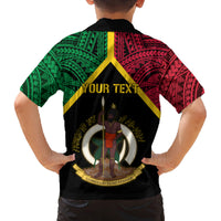 Vanuatu 44th Independence Anniversary Family Matching Long Sleeve Bodycon Dress and Hawaiian Shirt